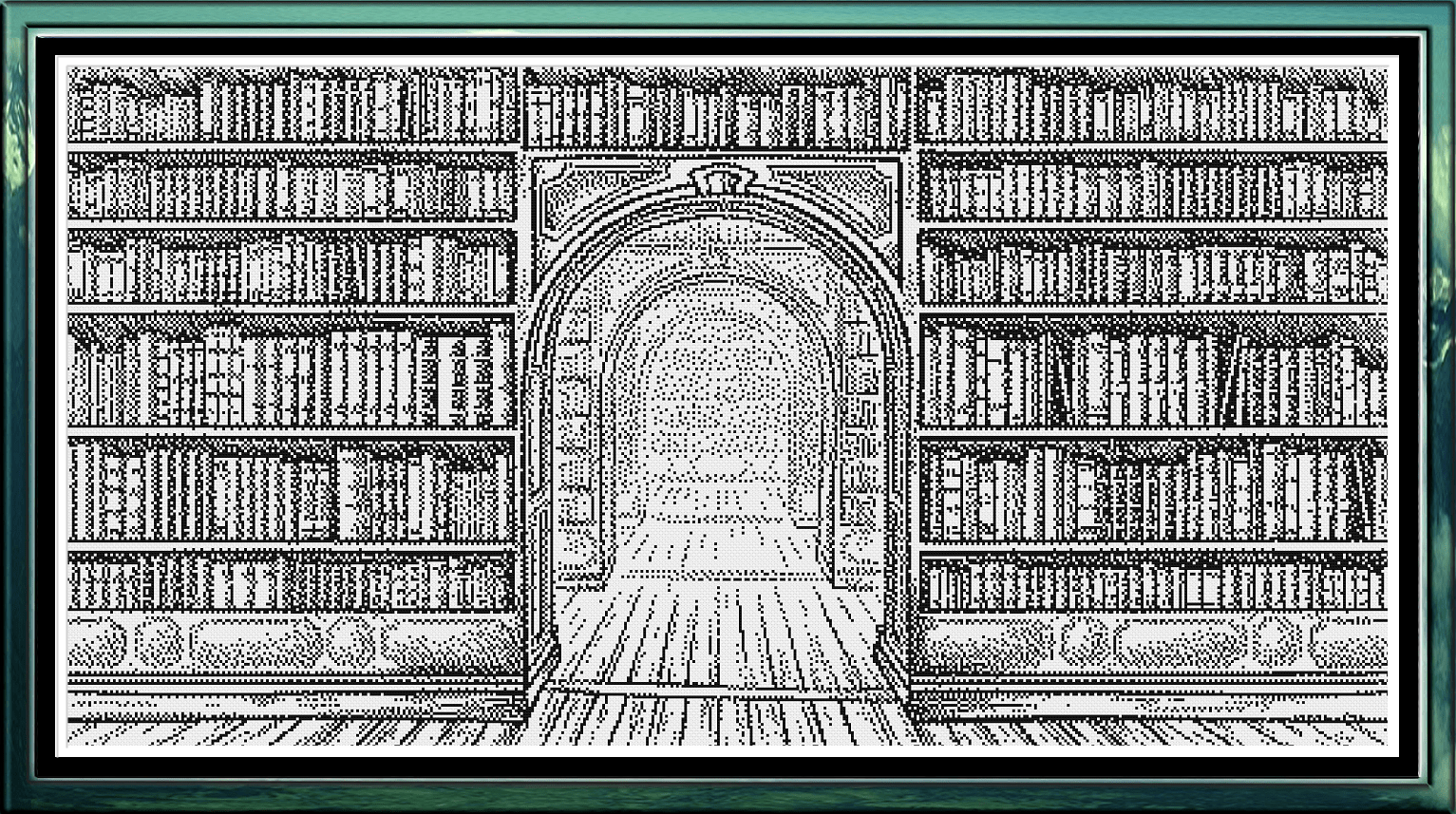 Stitching Jules Design Cross Stitch Pattern Digital PDF Download - $10 Library Cross Stitch Pattern | Books Cross Stitch Pattern | Physical And Digital PDF Download Pattern Options